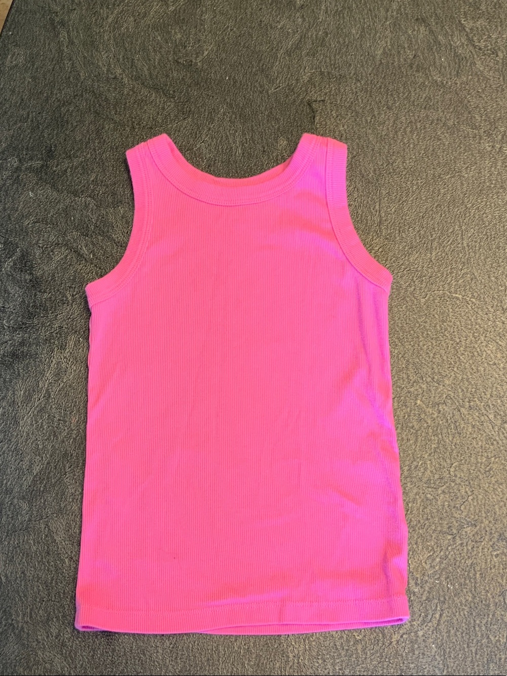 wonder nation Hot Pink Ribbed Tank Top
